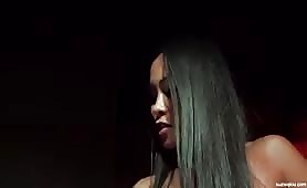 Lesbo interrazziale latina con asiatica